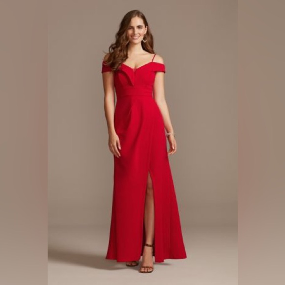 Prom dress: Off-the-Shoulder Mermaid Dress with Paneled Bodice David's Bridal